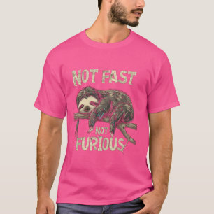 Camiseta Não Rápido Não Furioso Bichinho Preguiçoso Fofo Do