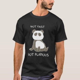 Camiseta Não Rápido Não Furioso Roupa de Panda Engraçad