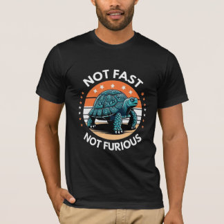 Camiseta Não Rápido, Não Furioso Tartaruga Retro