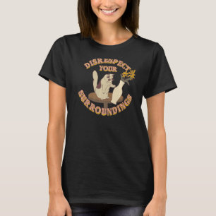 Camiseta Não Respeite Seu Ambiente Engraçado Prêmio Gato