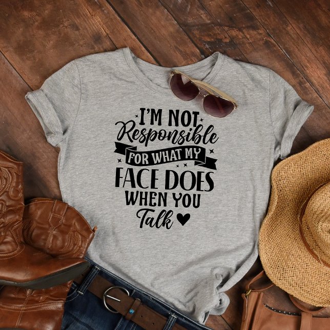 Camiseta Não Responsável Ofensivo Sarcástico Engraçado (Criador carregado)