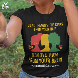 Camiseta NÃO RETIRE OS TINTOS DO SEU CABELO Garvey Afro