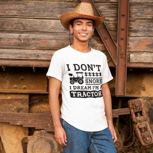 Camiseta Não ronco sonho sou um trator