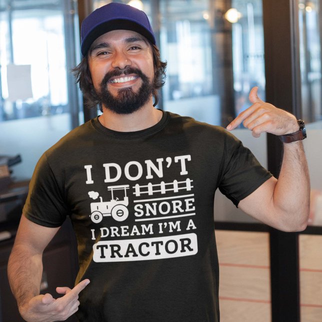 Camiseta Não ronco sonho sou um trator (tractor snore shirt)