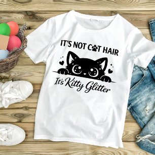 Camiseta Não São Cabelos de Gato É Purpurina de Gatinho Gat