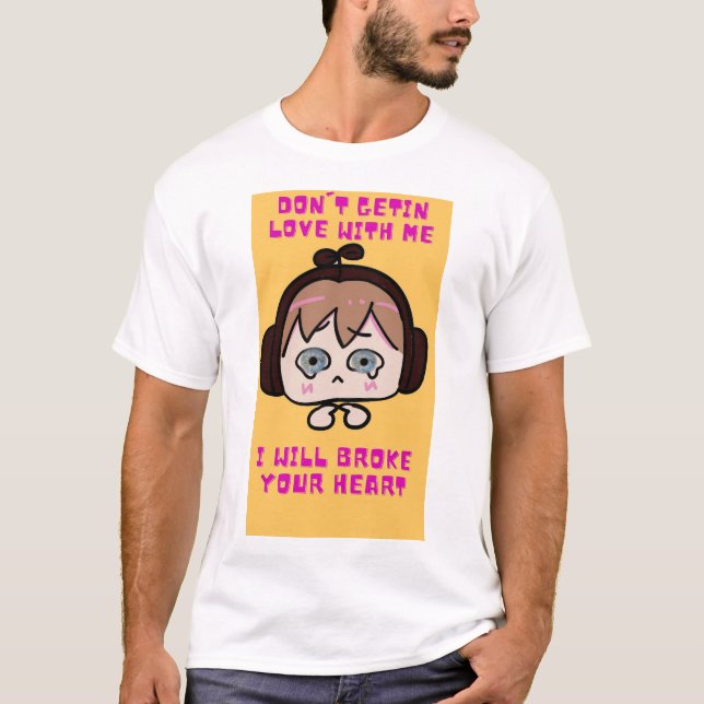 Camiseta não se apaixone por mim (Frente)