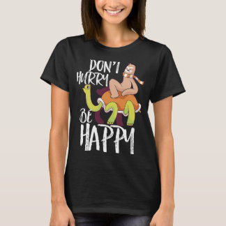 Camiseta Não se apresse a ser feliz inspirador de tartaruga