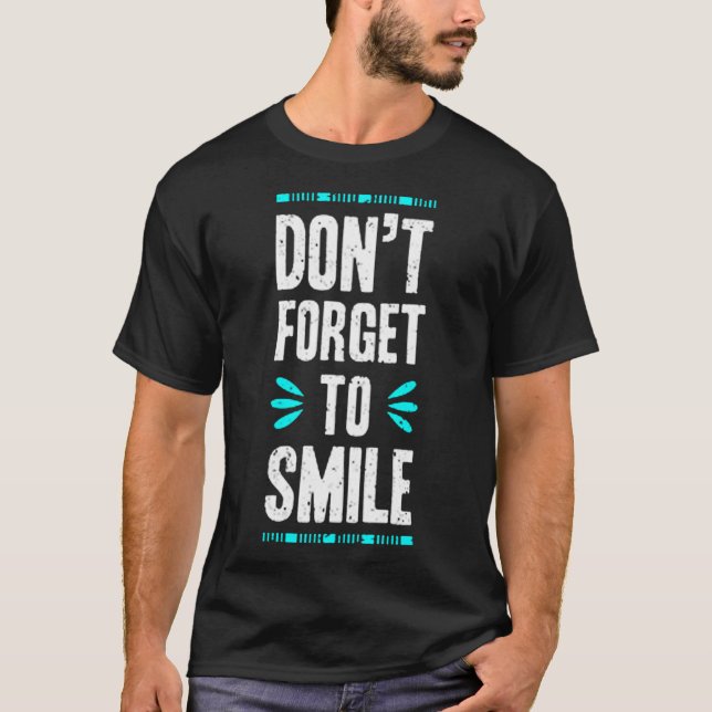 Camiseta Não se esqueça de sorrir (Frente)