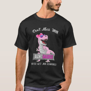Camiseta Não Se Mestione Com Mamasaurus Autismo Mamãe Tee M