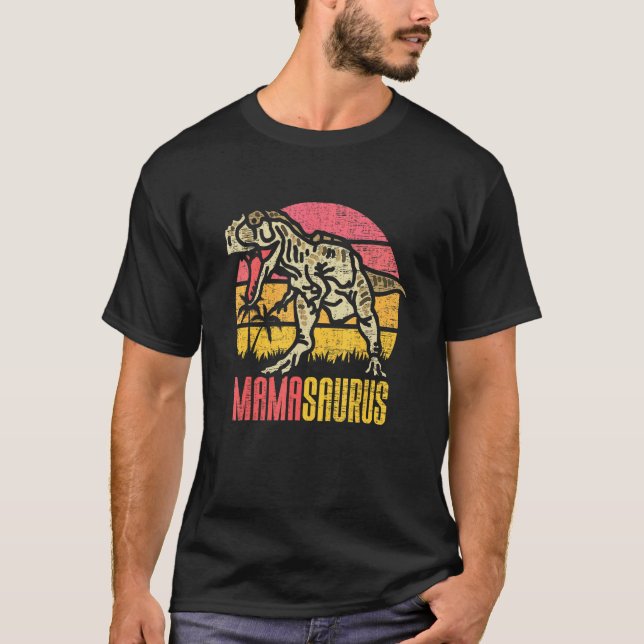 Camiseta Não Se Mestione Com Mamasaurus T Rex Dinossaur Mãe (Frente)