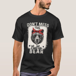Camiseta Não se meta com a mamãe Ursa Engraçada Mamãe Sangr
