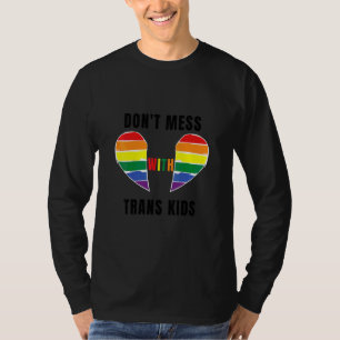 Camiseta Não se meta com a Trans Kids Texas proteja o Trans