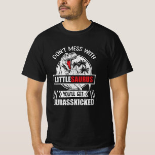 Camiseta Não se meta com crianças da família Saurus Dino