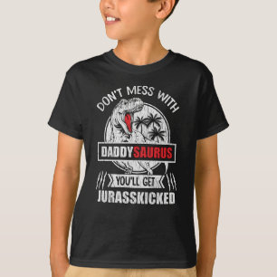 Camiseta Não se meta com o Pai Pai da Família Saurus Dino