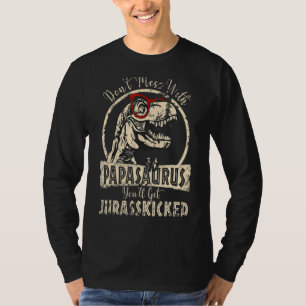 Camiseta Não se meta com o Papassauro. Você vai ser julgado