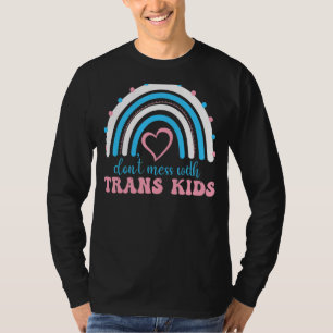 Camiseta Não se meta com o Trans Kids Rainbow Texas Protect