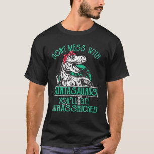 Camiseta Não Se Mole Com A Tia De Dinossauro Engraçada Com