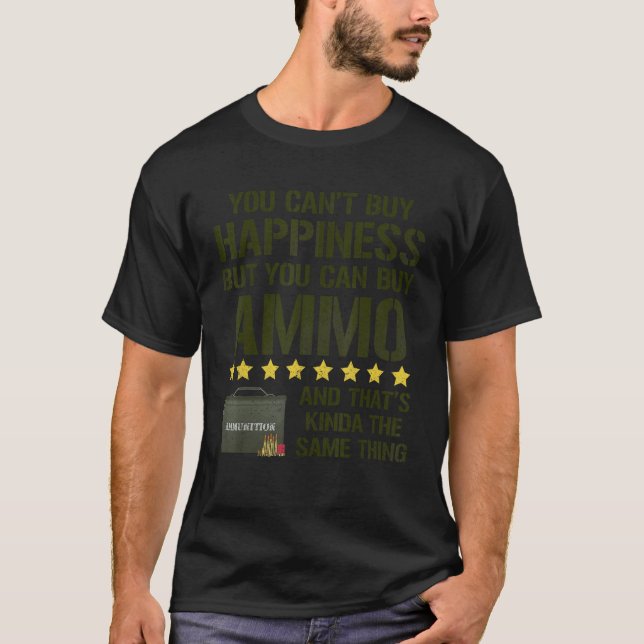 Camiseta Não se pode Comprar Felicidade, mas se pode Compra (Frente)