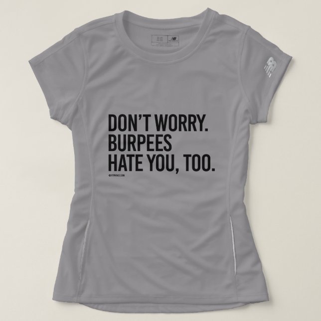 Camiseta Não se preocupe, burpees também te odeiam. (Frente do Design)