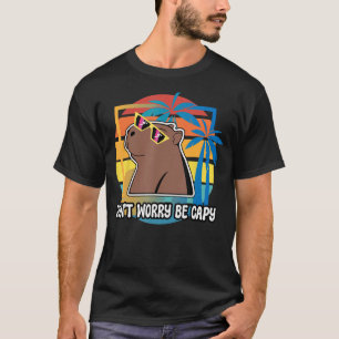 Camiseta Não se preocupe com Capy Capybara Retro Rodent