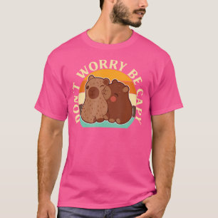 Camiseta Não Se Preocupe Com Capy Capybaras Rodent Animal C