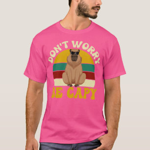 Camiseta Não Se Preocupe Com Capy Funny Capybara Vintage