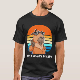 Camiseta Não se preocupe com Capy Retro Rodent Capybara
