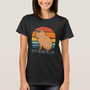 Camiseta Não se preocupe com Capy Rodent Capybara com óculo