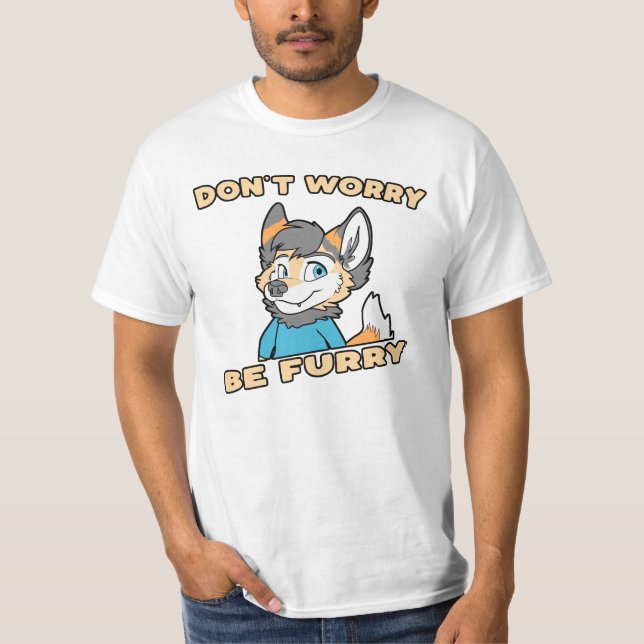 Camiseta Não se preocupe com o Furry Furry Fandom Fursuit p (Frente)