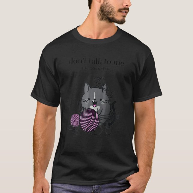 Camiseta Não se preocupe comigo, estou contando Gato de cro (Frente)
