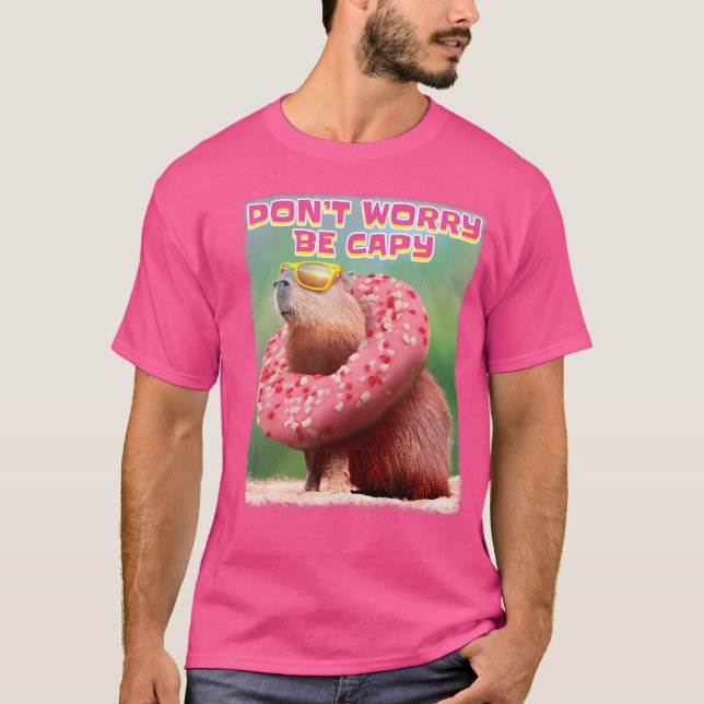 Camiseta Não Se Preocupe De Ser Capy Capybara (Frente)