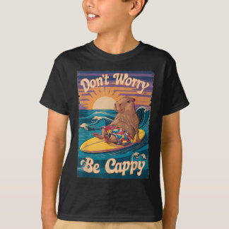 Camiseta Não Se Preocupe Em Ser Cappy Engraçado Capy Capyba
