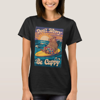 Camiseta Não Se Preocupe Em Ser Cappy Engraçado Capy Capyba
