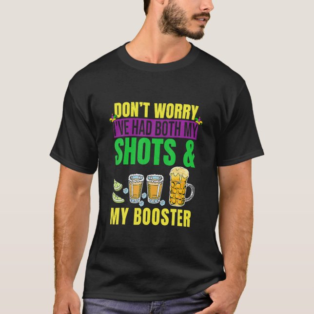 Camiseta Não se preocupe, eu tive meus sapatos e booster Ma (Frente)