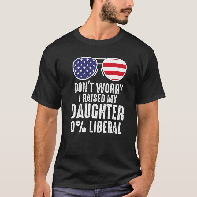 Camiseta Não se preocupe, levantei 0 Liberal 4 de julho (Frente)