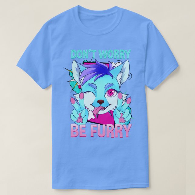Camiseta Não se preocupe se eu Furries Fandom... eu toco 2 (Frente do Design)