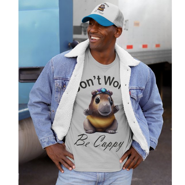 Camiseta Não se preocupe seja Cappy, Capivara   (Criador carregado)
