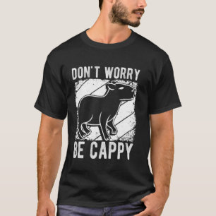 Camiseta NÃO SE PREOCUPE SEJA CAPPY Capivara Divertido Retr