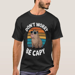 Camiseta Não se preocupe seja Capy Capivara retrô vintage