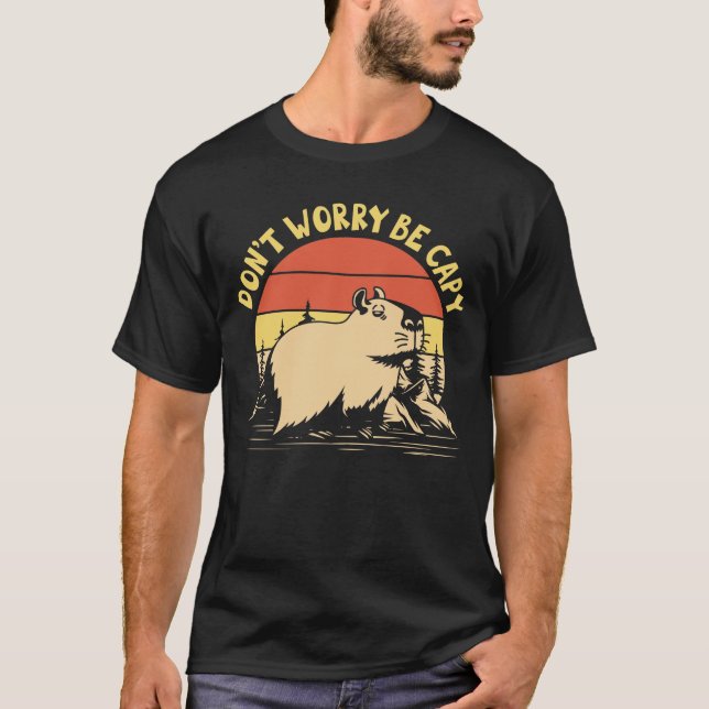 Camiseta Não se preocupe, seja Capy - Capybara (Frente)