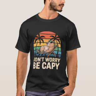 Camiseta Não se preocupe seja Capy Retro Vintage Capivara f