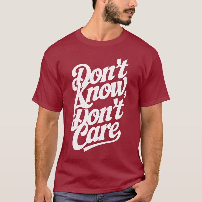 Camiseta Não sei, não me importo (Frente)