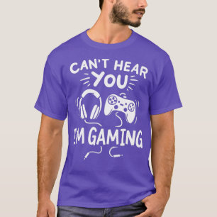 Camiseta Não Sei Ouvir Você Estou Jogando Jogo Engraçado
