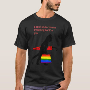 Camiseta Não sei para onde vou, mas sou Gay Black Cat