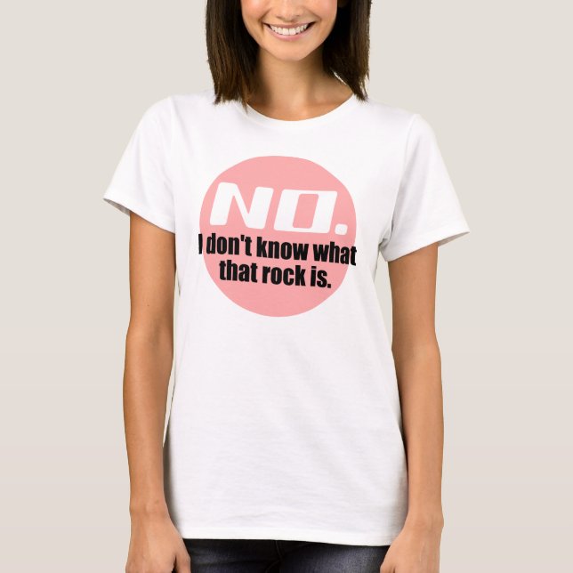 Camiseta Não Sei Que Rocha É (Rosa) (Frente)