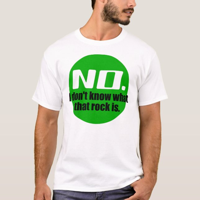 Camiseta Não Sei Que Rocha É (Verde) (Frente)