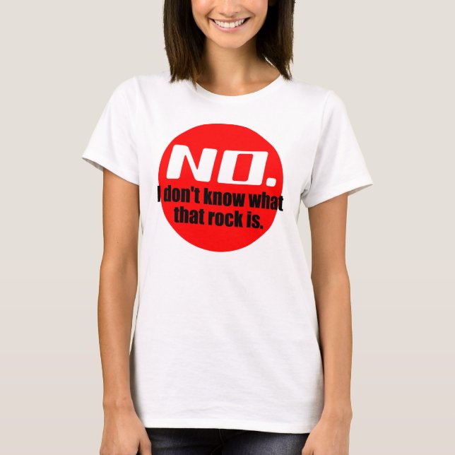 Camiseta Não Sei Que Rocha É (Vermelho) (Frente)
