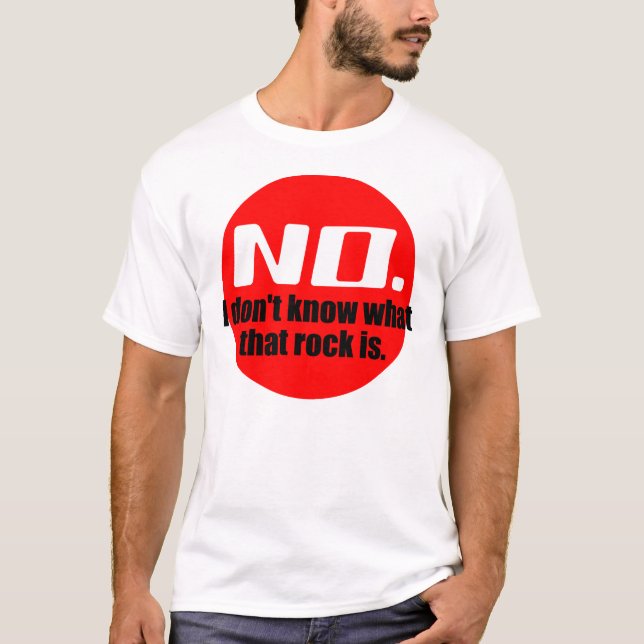 Camiseta Não Sei Que Rocha É (Vermelho) (Frente)