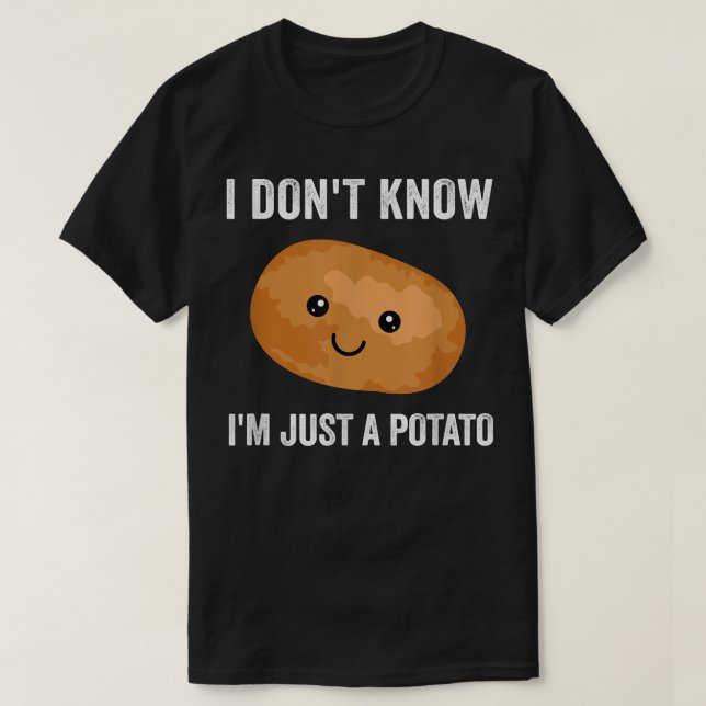 Camiseta Não Sei Que Sou Apenas Um Vegetariano De Batata (Frente do Design)