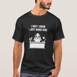 Camiseta Não sei se trabalho aqui e trabalho humor